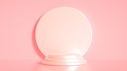 Beautiful luxury background pedestal. 3d illustration, 3d rendering.