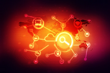 2d illustration technology WiFi symbol