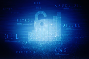 2d illustration Safety concept: Closed Padlock on digital background