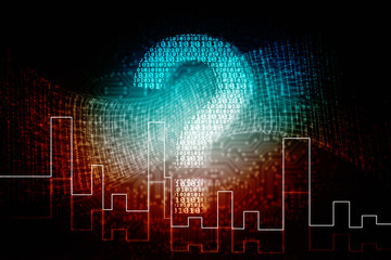 2d illustration question mark