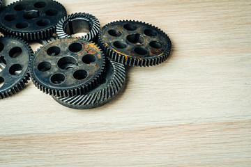 Gears from an old industrial machine