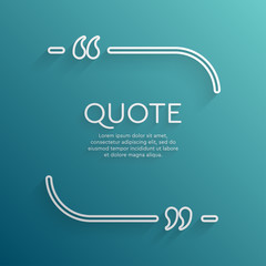 Vector template blank lime creative white quote