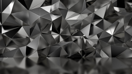 Abstract triangle crystal background. 3d illustration, 3d rendering.