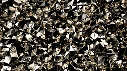 Abstract triangle crystal background. 3d illustration, 3d rendering.