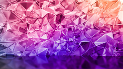 Abstract triangle crystal background. 3d illustration, 3d rendering.