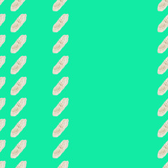 Seamless pattern of a skein of white rope on a light green background