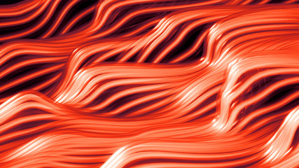 Beautiful bead ribbon holiday background. 3d illustration, 3d rendering.