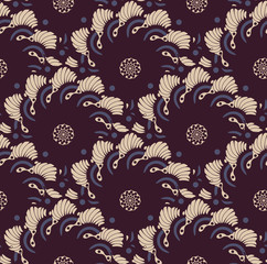 butterfly flower seamless scales wallpaper retro purple