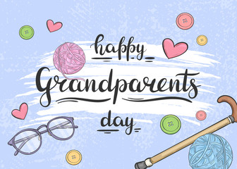 Happy Grandparents Day. Greeting card