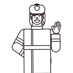 flat design people happy labor day