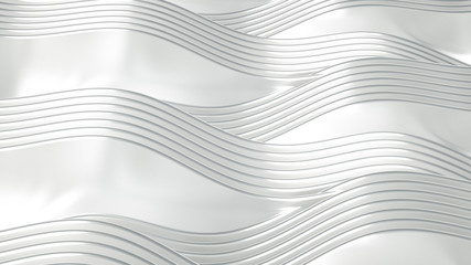 Obraz premium Elegant smooth wave lines background. 3d illustration, 3d rendering.