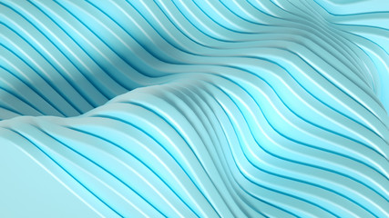 Obraz premium Elegant smooth wave lines background. 3d illustration, 3d rendering.