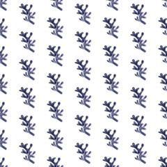Watercolor seamless background with forest moss. Seamless background, texture of leaves, herbs, plants. Moss, wild grass, blue plants. Natural wood pattern. Fabric, textiles, packaging