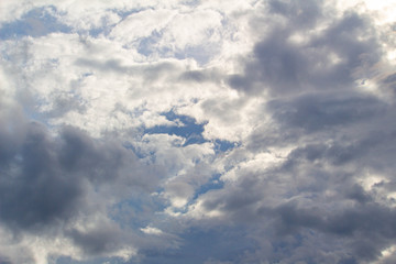 Fototapeta na wymiar Blue sky with large cloud background.