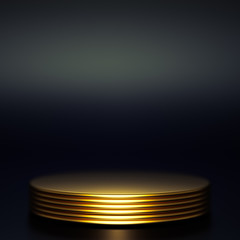Beautiful luxury background pedestal. 3d illustration, 3d rendering.