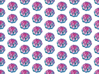 Watercolor succulents seamless pattern. Seamless texture with objects: plants, juicy. Gardening background. Hand drawn juicy. Perfect for your project, wedding, invitation, greeting card,