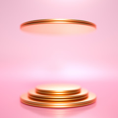 Beautiful luxury background pedestal. 3d illustration, 3d rendering.