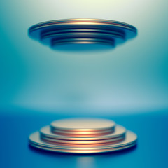 Beautiful luxury background pedestal. 3d illustration, 3d rendering.