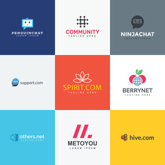 Social Logos Flat Vectors Pack 