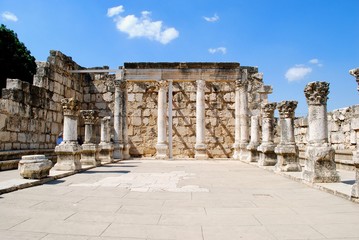 Fototapeta na wymiar Synagoge at Capernaum