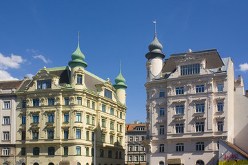 Fototapeta na wymiar Old historical building in Old Town of Vienna, Austria