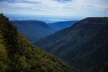 View of Mountains Near Nohkalikai Falls in Cherrapunji (Sohra), Meghalaya, India