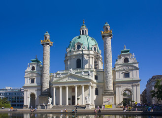 Karlskirche Church in Vienna, Austria