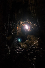 Inside View of the Mawsmai Cave Located in Northeastern India (Cherrapunji, Meghalaya)