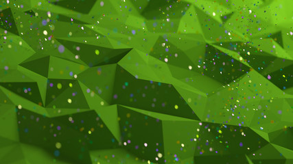 Fototapeta na wymiar Beautiful festive crystal triangle background. 3d illustration, 3d rendering.