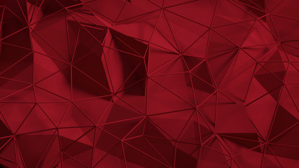 Beautiful festive crystal triangle background. 3d illustration, 3d rendering.