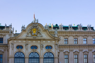 Fragment of Belvedere Palace in Vienna, Austria