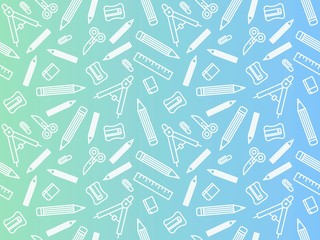 Back to school, Stationery poster template vector