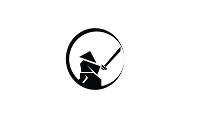 abstract ninja logo design vector © SBY