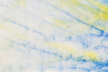 watercolor painted background texture: white, blue and yellow