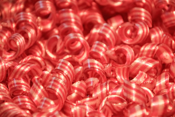 Close-up of colorful candy spiral