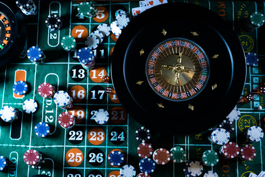 People and entertainment concept. Casino, gambling, poker,  roulete