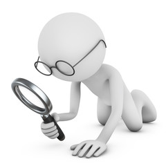man with magnifying glass