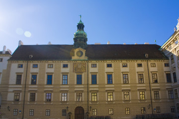 Hofburg - baroque palace complex with museums in Vienna, Austria