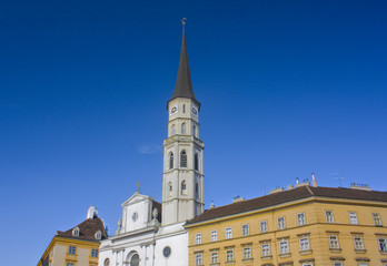 Fototapeta na wymiar Church of St. Michael on Michaelplatz in Vienna, Austria