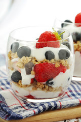 Yogurt with fresh berry and granola