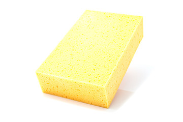 Sponge for cleaning isolated on white background.