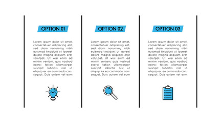 Infographic layout with 3 options. Vector