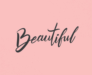 Phrase Beautiful handwritten text vector