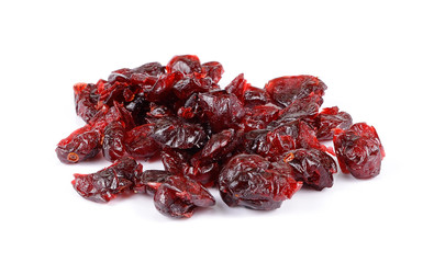dried cranberries isolated on white background