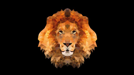 Geometric Animal - Lion Wallpaper © nicolabattistoni
