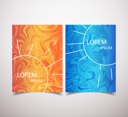 Modern design brochures and banners. Marble patterns in vibrant colors.Used design calendars,sites, packaging,cover,presentations, flyer,business cards,invitations.Vector illustration