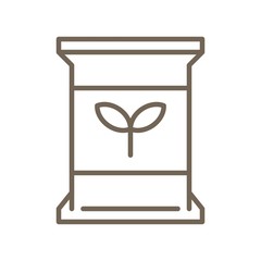 Matcha tea bag vector icon, line style
