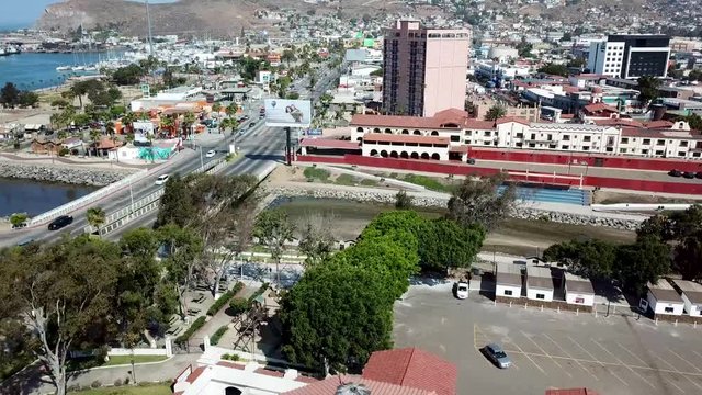 Aerial shot of Hotel Riviera del Pac&iacute;fico, Ensenada, Baja California