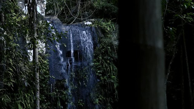 Curti Curtis Falls waterfall located in the Joalah Section of Tamborine National Park which is apart of the Gold Coast Hinterland, Queensland.