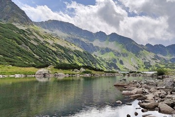 Naklejka na ściany i meble Valley of five ponds in the Tatra Mountains Zakopane Poland.